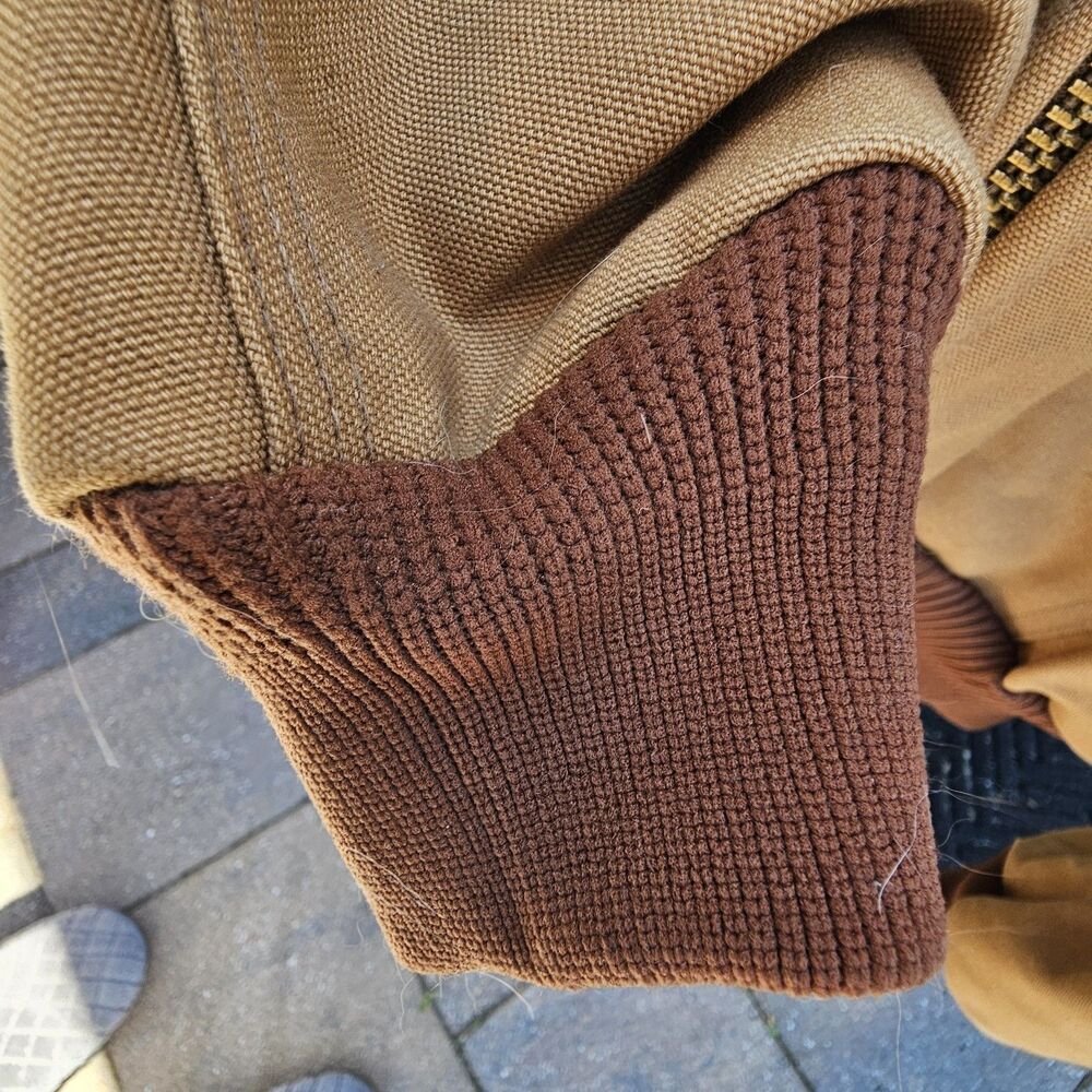 Vintage Carhartt Hooded Jacket J04 BRN Men's Medium Duck. Extra Large W/ Graphic - Picture 12 of 14